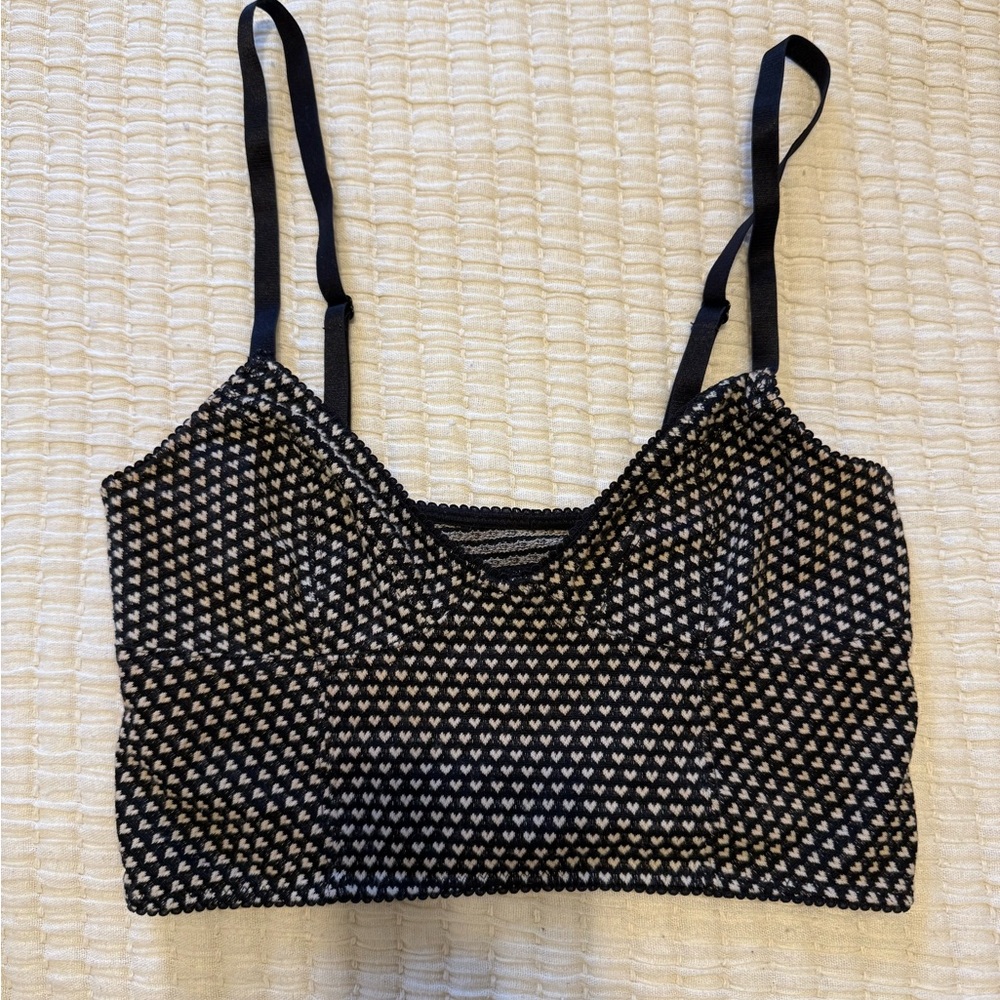 Free People knit heart crop/bralette